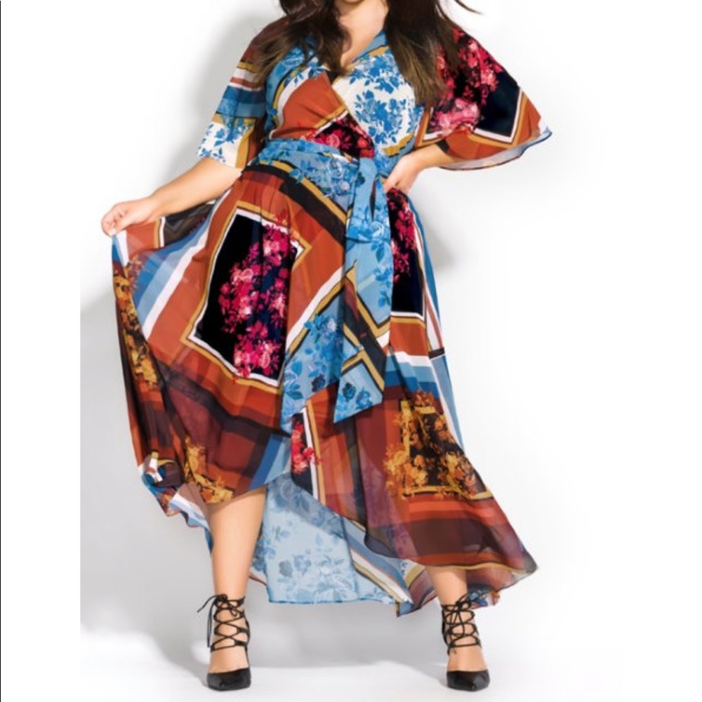 City Chic Golden Rose Maxi Dress